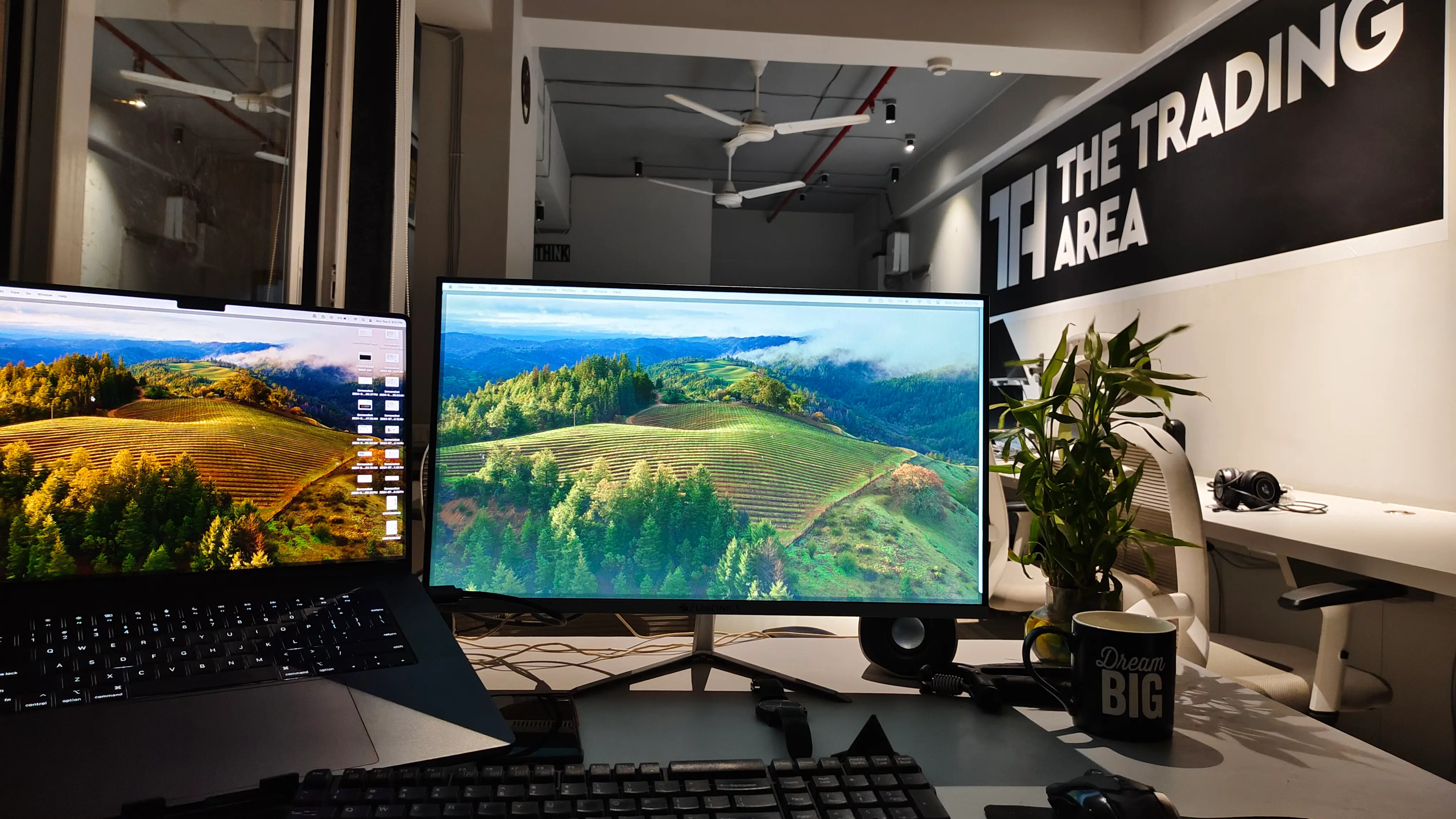 Private meeting room in coworking space